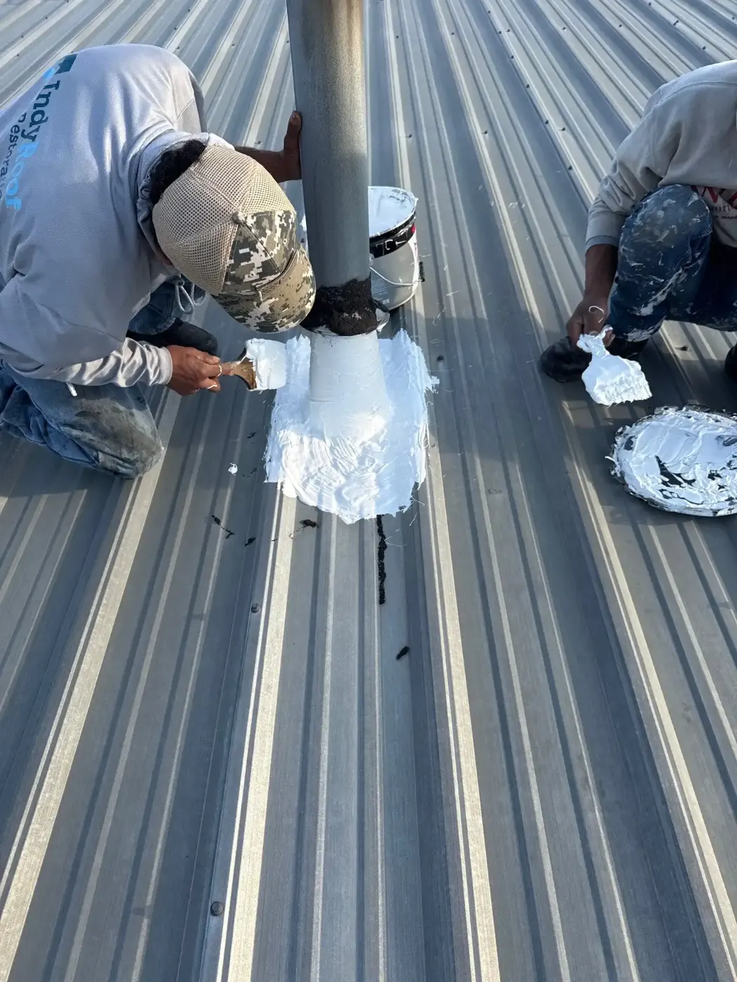 Commercial roof inspection documented in Worthington